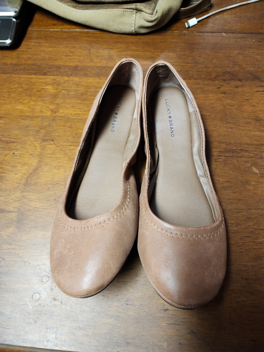Lucky Brand Women's Tan Ballet Flats